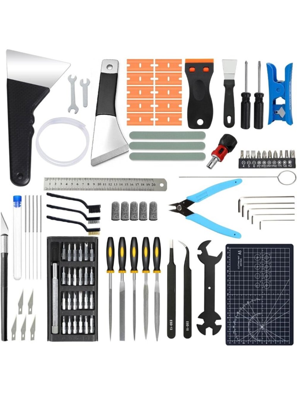 95PCS 3D Printer Tool Set - Scrapers, Wrenches, Nozzle Cleaners & Brushes